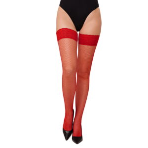 ANNES Pończochy kabaretki z małym oczkiem ROSSO