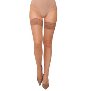 ANNES Pończochy kabaretki z małym oczkiem VISONE